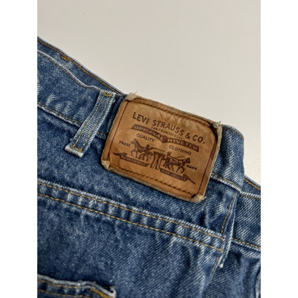 Vintage Levis 549 Jeans Men’s 52x28 Leather Tab Blue Denim 80s 1986 - Picture 4 of 13